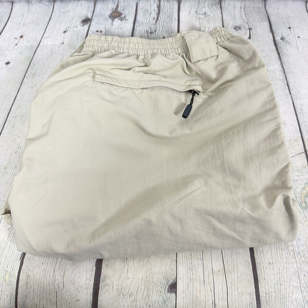 Bimini Bay Pants Men's XXL Convertible Cargo Hiking Outdoors Stretch Waist Beige